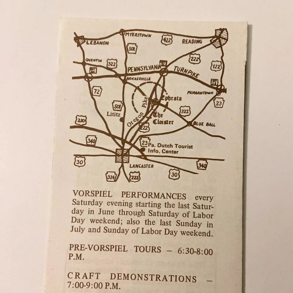 Vintage Ephrata Cloister Vorspiel Music Drama Pennsylvania Brochure Souvenir - Picture 3 of 9